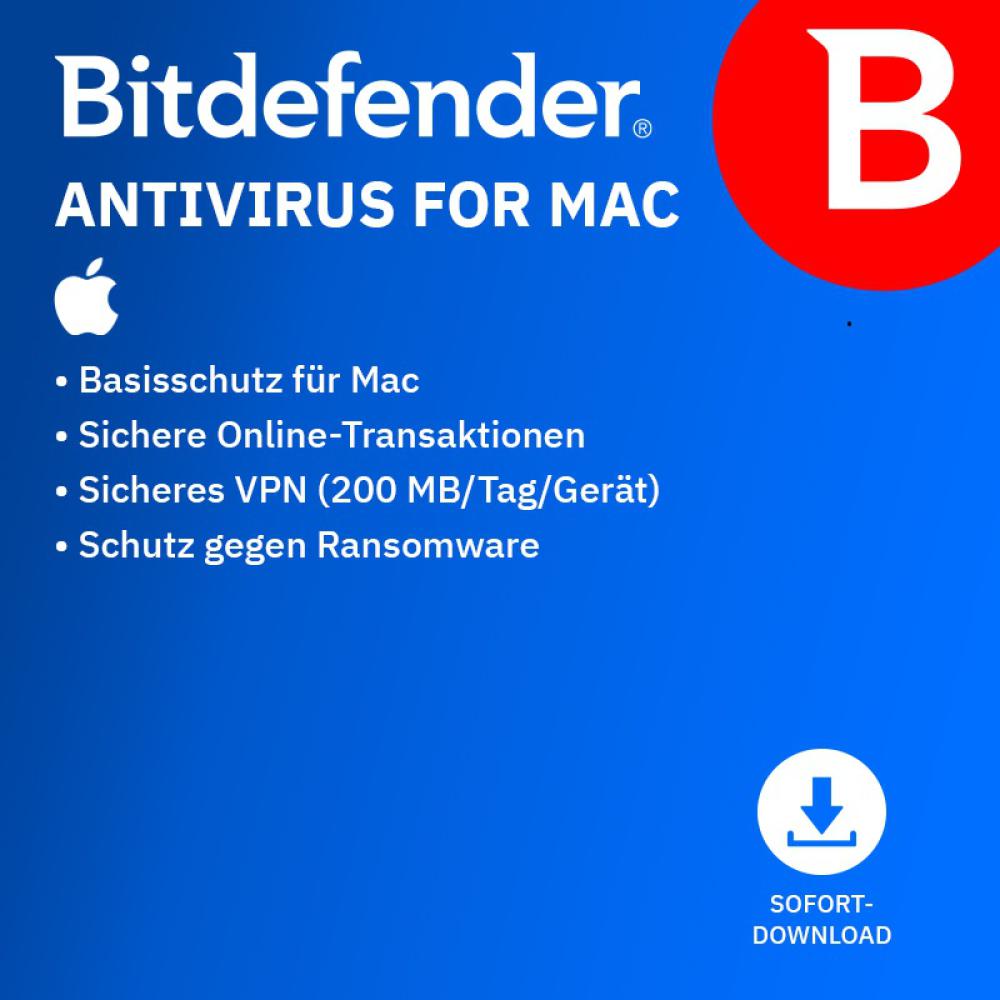 Bitdefender Antivirus for MAC (1 Device - 1 Year) EU ESD